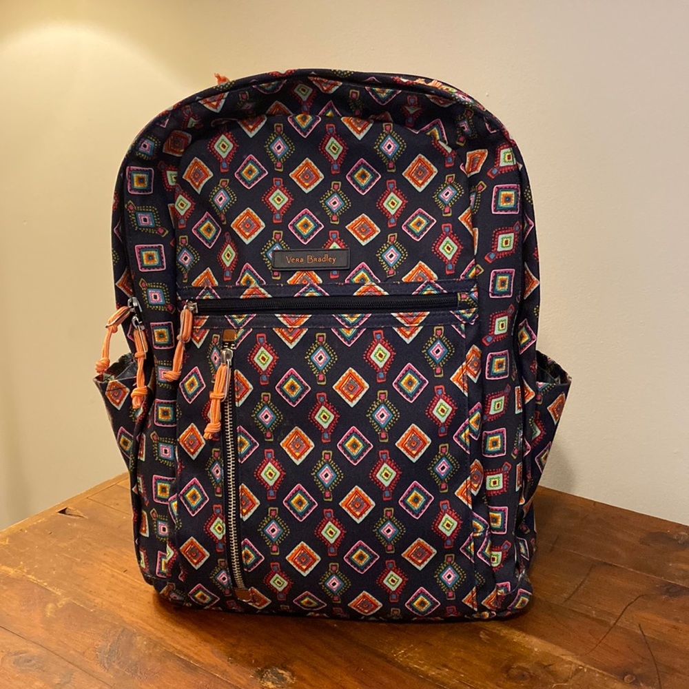 Vera Bradley Colorful, Navy Backpack